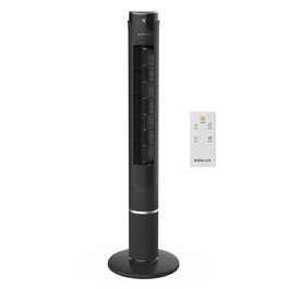 Вентилятор підлоговий Newlux W130 безлопатевий, 45W, 103.5 см, 3 режими, 70° осциляція, таймер 12h, з пультом, чорний