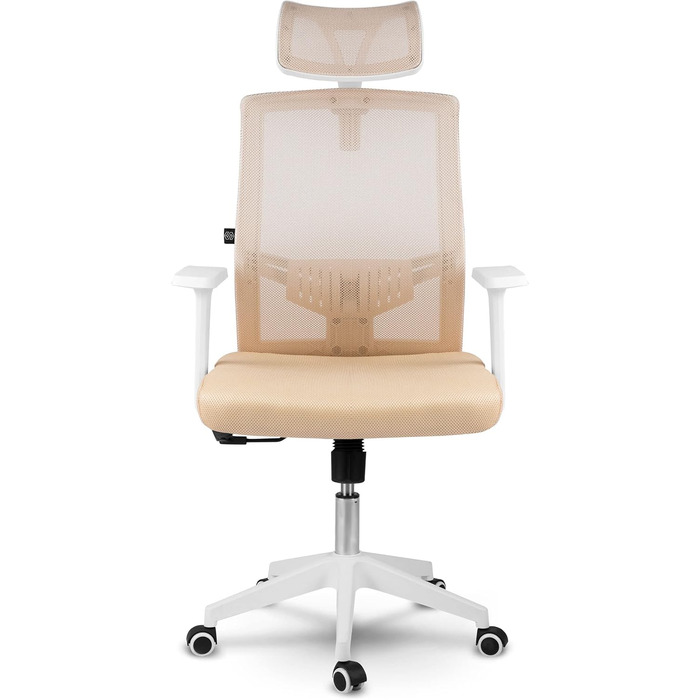 Офісний стіл Rotar - ергономічне крісло для офісу з регулюванням висоти, зручне та практичне, з дихаючою тканиною, стабільна конструкція, 67 x 65 x 125 см, колір бежевий
