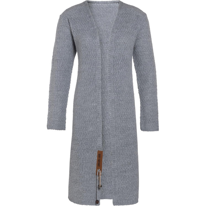 В'язана жилетка KNIT FACTORY Luna Lange - жіноча жилетка з вовни, великий в'яз, сірий колір, преміум якість