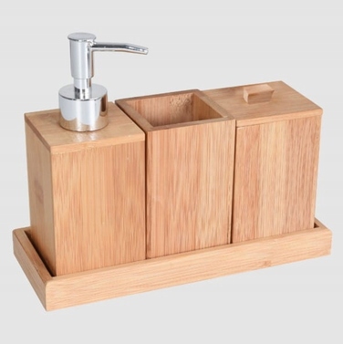 Набір аксесуарів для ванної кімнати Bisk Laos, бамбук, 4 предмети