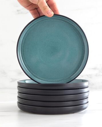 Набір чашок з кераміки Pure Living Ibiza (6 шт.) - Petrol