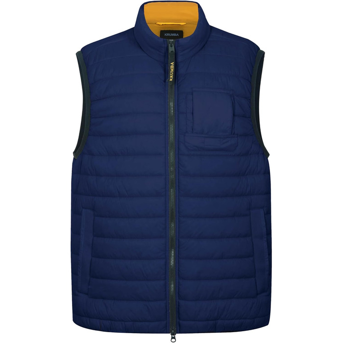 Чоловіча степкова жилетка Krumba для зими: тепла жилетка з утеплювачем для прогулянок, вихідних та активного відпочинку (3XL, темно-синій)