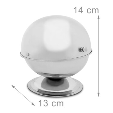 Relaxdays SWEETY Sugar Bowl made of Stainless Steel