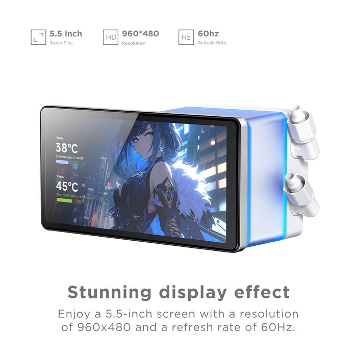 Система рідинного охолодження TZMRIT PF360 AIO 360мм з 5.5