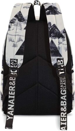 Шкільний рюкзак для дівчаток та хлопців: модний, водонепроникний, з відділенням для ноутбука (Сірий Гора)