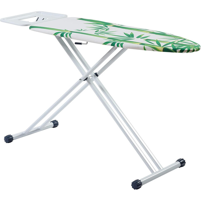 Прасувальна дошка Mabel Home з регулюванням висоти, стійка до пари, з чохлом, білий/зелений, 119,4 x 45,7 см