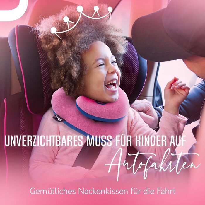 Подушка для шиї BCOZZY для дітей 8-12 років (сірий сріблястий), запобігає падінню голови, комфортна для подорожей, м'яка, можна прати, середній розмір