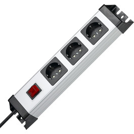 POWERversal мережевий фільтр Kopp Silber-Schwarz - 3-фазовий, IP20, з 1,4м кабелем, кут 90°