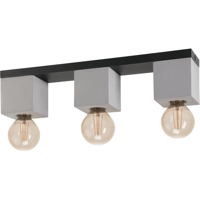 Настільна лампа EGLO Prestwick: вінтажний дизайн, індустріальний стиль, бетон, сірий колір, вимикач, патрон E27