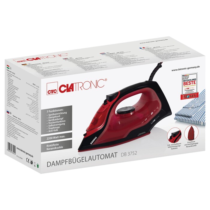 Парова праска Clatronic 263941, 2200 Вт, потужна