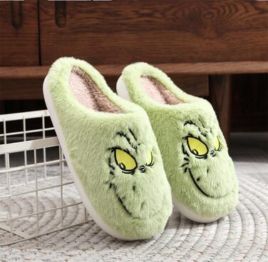 Тапочки для дому Grinch - святкові, плюшеві, теплі, для чоловіків (39/40 EU)