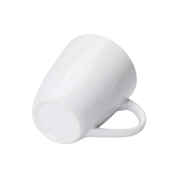 Amazon Basics Coffee Mug Set, 12-Piece Porcelain, 355 ml, White (Formerly AmazonCommercial Brand)