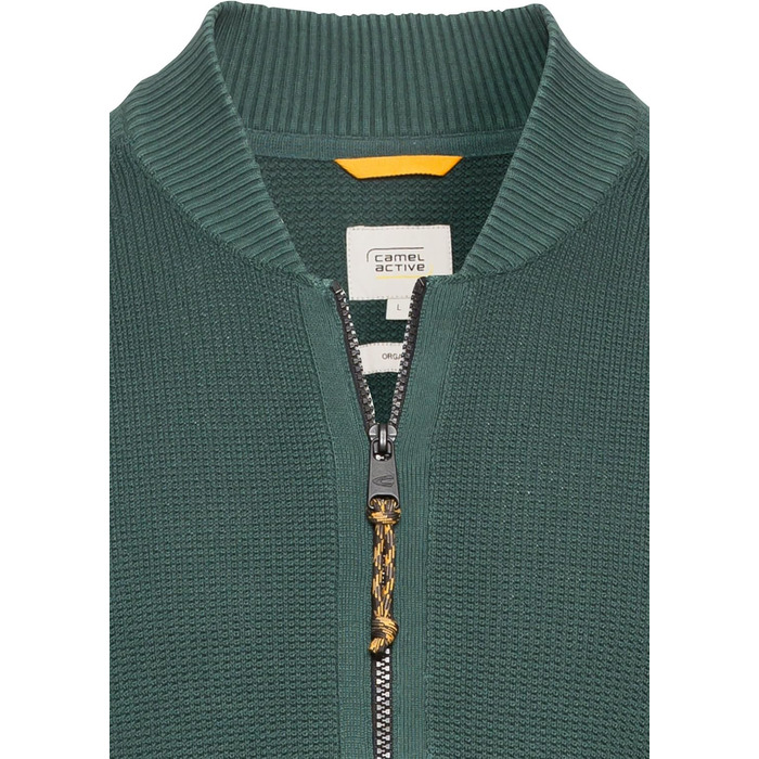 В'язаний кардиган чоловічий Camel Active з органічної бавовни, 4XL, Бежево-сірий