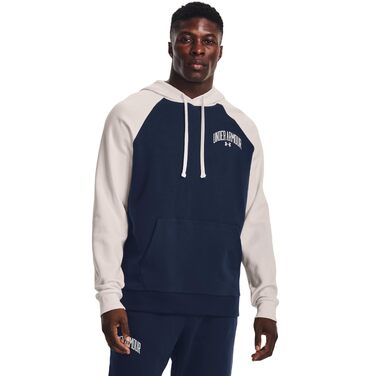 Чоловічий худі Under Armour Rival Wordmark Colorblock Academy/Onyx White, розмір L