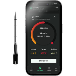 Chef iQ Термометр для м'яса з підключенням Bluetooth/WiFi, Add-on №2, моніторинг 2 продуктів, для гриля, духовки, коптильні, фритюрниці, плити (потрібен хаб)