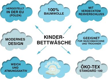 Набір постільної білизни Balbina для малюків Boho з принтом тварин (ліс) 100 x 135 см, 2 шт. (100% бавовна, застібка-блискавка)