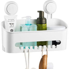 ilikable Shower Shelf WITHOUT DRILLING, Shower Basket with Strong Suction Cup, 1000 Times Reusable Storage Shelf for Shower, Max 10 KG Bathroom Shelf