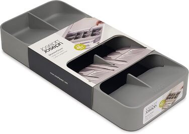 Joseph Joseph Drawer Store – великий органайзер для столових приборів, 8 відділень, на 48 предметів, сірий