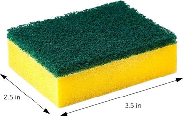 DecorRack Scratch-Resistant Cleaning Sponges, Double-Sided, Durable, Kitchen Sponges for Dishes, Cleaning of Household, Bathroom, Car Washing, Multicolored, 20 Pieces