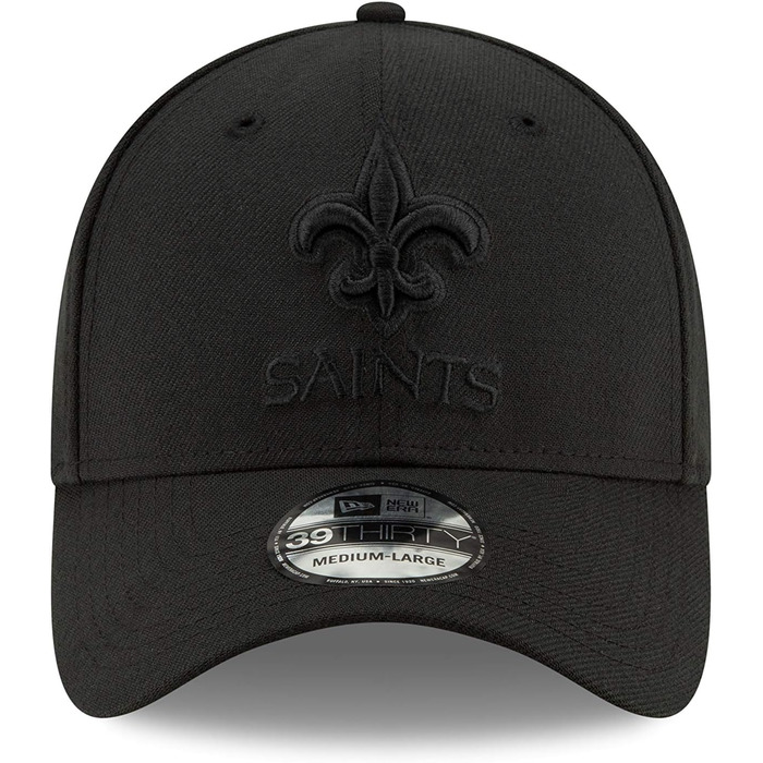 Кепка бейсбольна New Era NFL 39thirty Saints (Новий Орлеан) чорна, розмір M-L