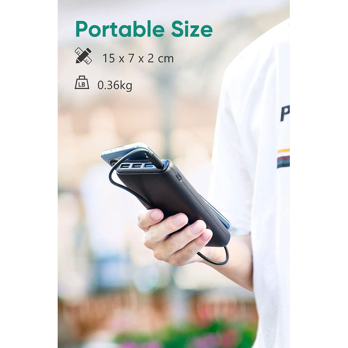 Powerbank A ADDTOP 26800mAh з Power Delivery 22.5W: 4 порти для смартфонів, планшетів та іншого