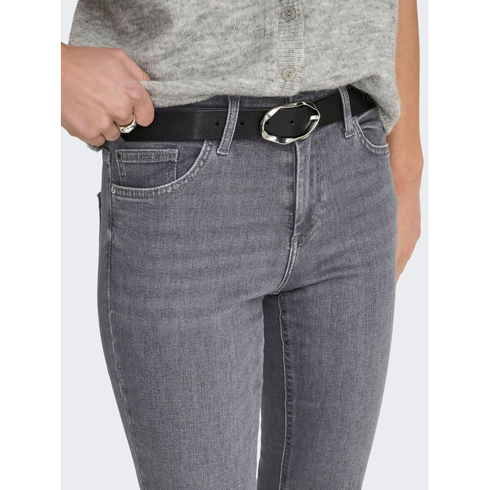 Джинси жіночі клеш ONLBLUSH сірі, середньої посадки, деним