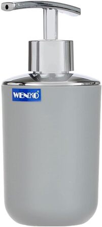 Дозатор для мила WENKO Brasil Grau - 0.32 л, сірий, пластик (TPE), 7.3 x 16.5 x 9 см