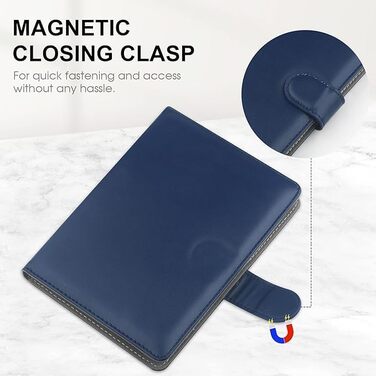 Чохол для ebook рідера 6.8-7' (Kindle, Kobo, Pocketbook, Tolino, Sony) з підставкою, шкіра, блакитний