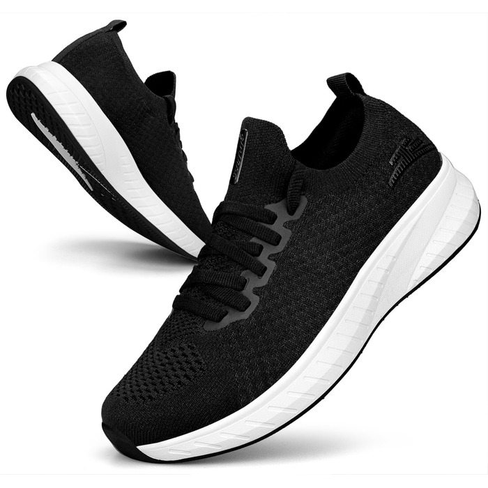 Жіночі кросівки для бігу та повсякденного носіння. Легкі, дихаючі, стильні. (36 EU, чорний та білий)