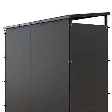 Стійка для дров Outsunny 185 x 62 x 184 см з водонепроникним покриттям – міцна металева конструкція чорного кольору для зберігання дров. Ідеально підходить для використання на відкритому повітрі та в приміщенні, витримує до 2000 кг. Бренд: Aosom