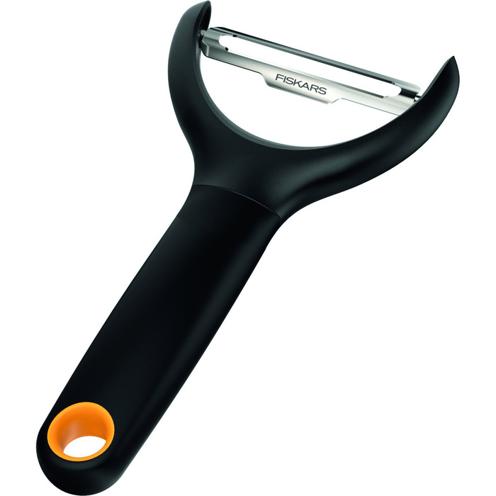 Овочечистка Fiskars Functional Form Y-подібна, 15 см, сталь/пластик, чорна (1016122)