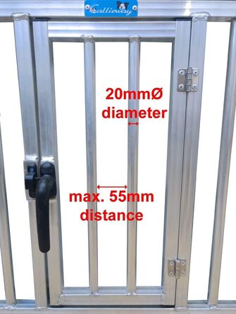 Callieway® ALU DOGBOX: Алюмінієва переноска для собак, XLarge та L розміри, для дому та офісу