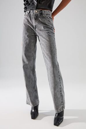 Джинси жіночі Trendyol високої посадки, широкі штанини, 90-ті, колір антрацит, розмір 34