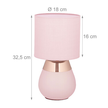 Relaxdays Table Lamp with Fabric Shade