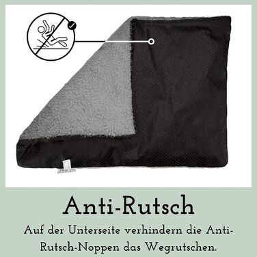 Самогріюча ковдра для собак Fellou 90 x 64 см - миюча, без сторонніх звуків, сірого кольору