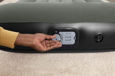 Надувний матрац Bestway TriTech XL з вбудованим насосом, сірий 191x97x30 см (1067929)