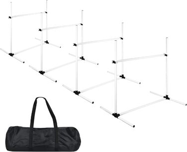 Набір для аджиліті для собак Grün 4X: набір шлагбаумів, регульована висота, 104x70x101 см