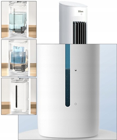 Колонний вентилятор Zilan TOWER FAN COOLER, білий