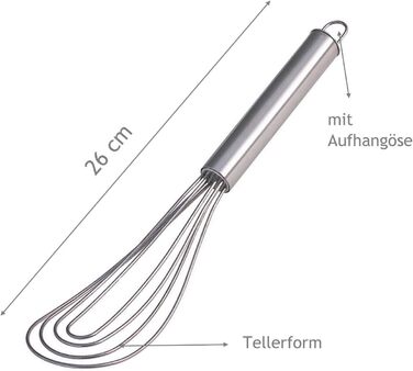 Віск Kerafactum зі сталі, 26 см - для збивання та приготування їжі