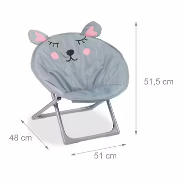 Relaxdays Kids' Folding Moon Chair