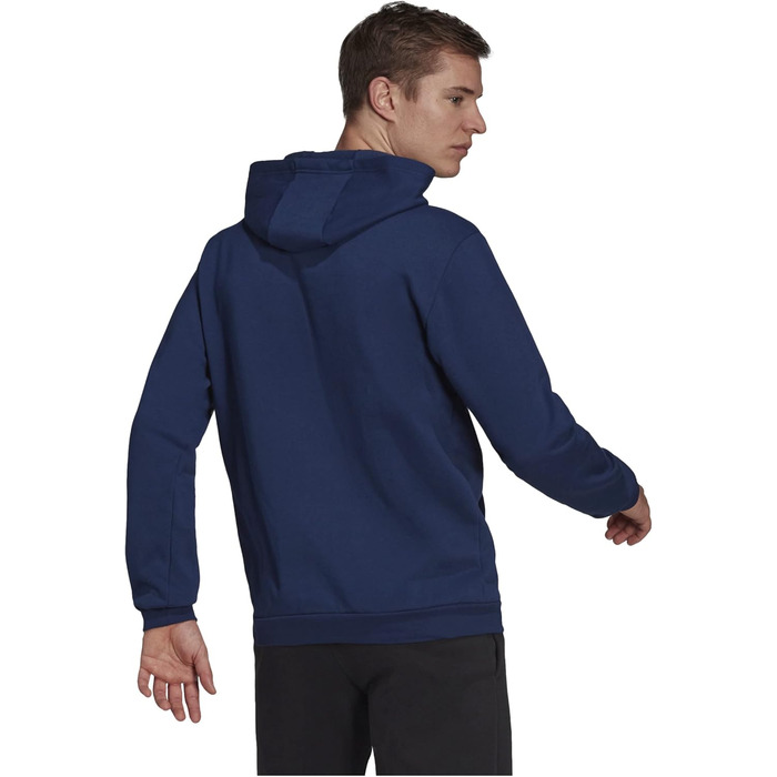 Чоловіча толстовка-худі Adidas Entrada 22 з капюшоном, темно-синя (XL Extra Tall)