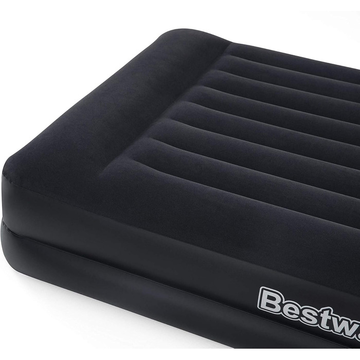 Надувне ліжко Bestway Aeroluxe, чорне, 203 x 152 x 46 см, Double, з вбудованим електронасосом