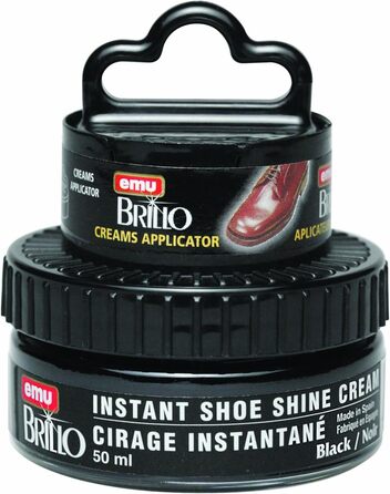 Moneysworth & Best Instant Shoe Shine Cream Kit with Applicator, Black, 50 ml