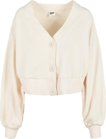 Кардиган жіночий Urban Classics Oversized з органічної бавовни, Short Terry, розмір 3XL, колір Whitesand