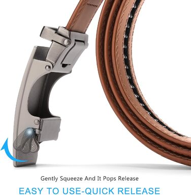 Чоловічий шкіряний ремінь SENDEFN з автоматичною пряжкою, ширина 35 мм, регульований розмір, колір 