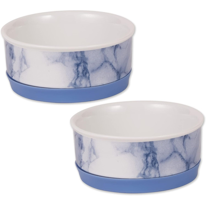 Набір мисок для тварин Bone Dry Ceramic Collection, кераміка, блакитний, маленький, 2 шт.