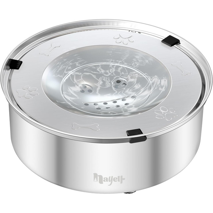 Нержавійна миска для води для собак без облизування, 1л, анти-облизування, неслизька, з захистом від протікання, для маленьких та середніх собак