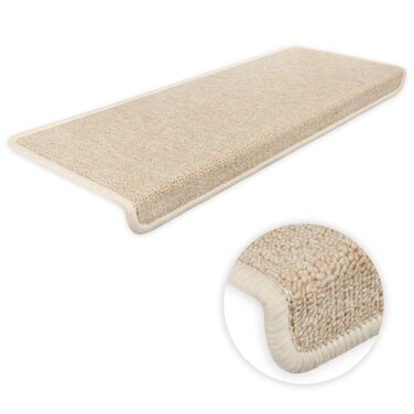 Ступінчасті килимки Kettelservice-Metzker Monza прямокутної форми, бежевого кольору, набір з 16 шт.