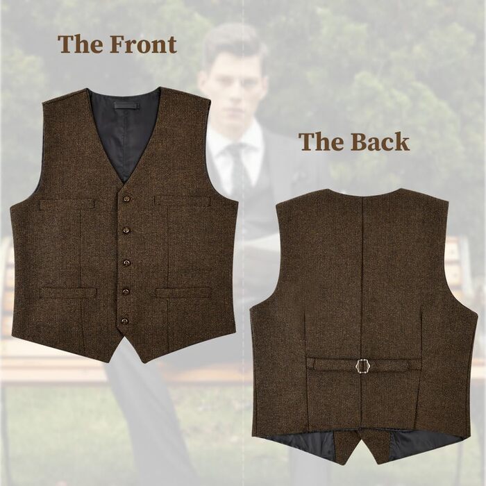 Жаккардова жилетка для костюма: вінтажний стиль, ідеальна для весілля, ділових зустрічей та святкування. Колір: хакі, розмір XL