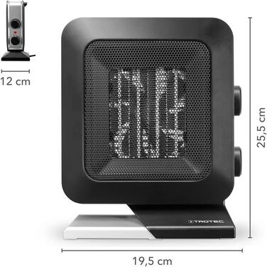 Трубовий обігрівач Trotec TFC 14 E: 700/1400 Вт, термостат, для приміщень 20-50 м², білий